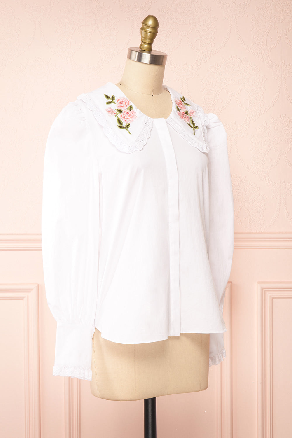 Cesile | Embroidered Peter Pan Collar Blouse