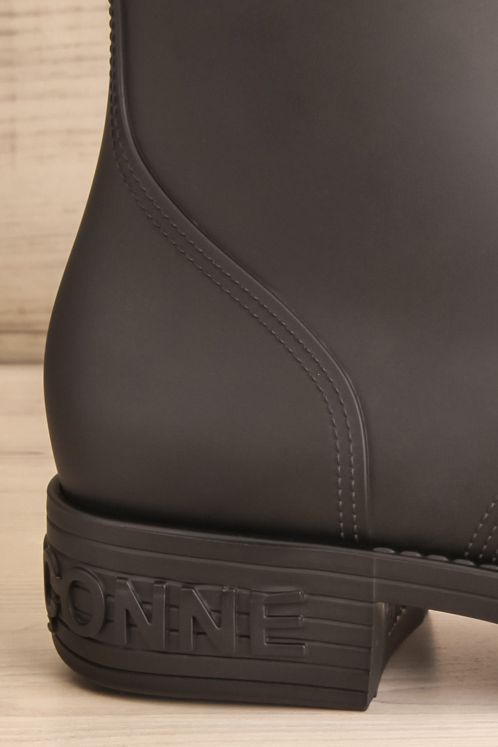 Chalabre Black Lace-Up Ankle Boots heel close-up | La Petite Garçonne Chpt. 2