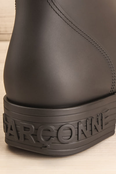 Chalabre Black Lace-Up Ankle Boots back close-up | La Petite Garçonne Chpt. 2