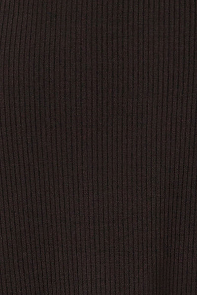 Chalandry Short Black Long Sleeve Skater Dress fabric