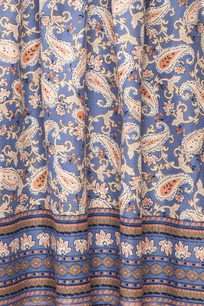 Chantale Paisley Print Short Dress | Boutique 1861 fabric