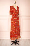 Chantelle Patterned Puffed sleeves Maxi Dress | Boutique 1861 side view