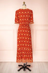 Chantelle Patterned Puffed sleeves Maxi Dress | Boutique 1861 back view