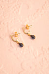 Charline Lapis Blue Golden Pendant Earrings | Boutique 1861