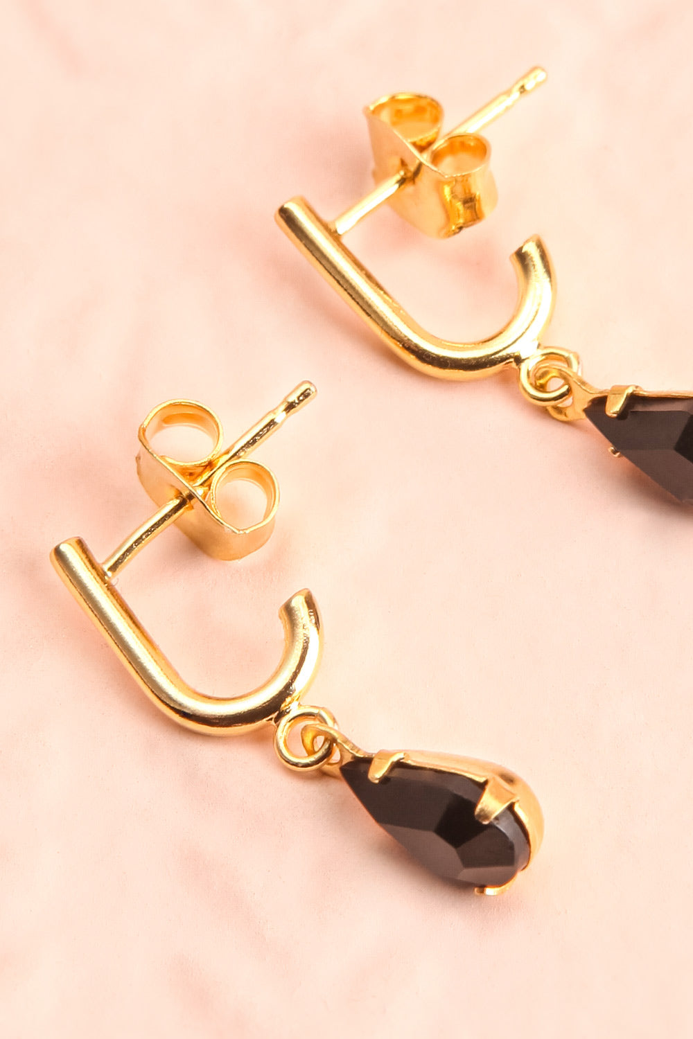 Charline Onyx Pendant Earrings | Boutique 1861 close-up