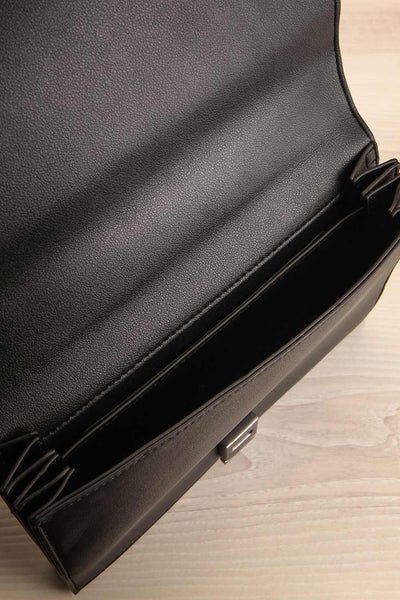 Charlot Black Faux-Leather Pixie Mood Handbag inside view | La Petite Garçonne