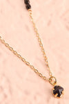 Charlotte Perriand Black Pendant Necklace | Boutique 1861 flat close-up