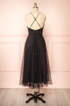 Chaya Black Midi Tulle Dress w/ Corset | Boutique 1861 back view