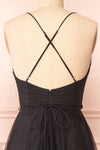 Chaya Black Midi Tulle Dress w/ Corset | Boutique 1861 back close-up