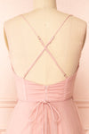 Chaya Pink Midi Tulle Dress w/ Corset | Boutique 1861 back close-up