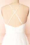 Chaya White Midi Tulle Dress w/ Corset | Boutique 1861 back close-up