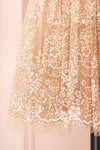 Chayli Rosegold Glitter Party Dress | Robe | Boutique 1861 bottom close-up