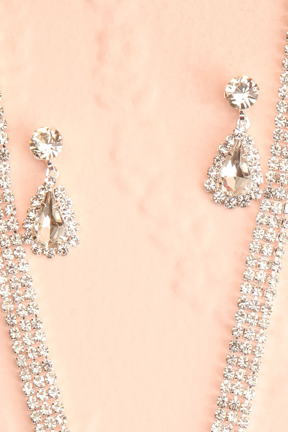 Cheremkovo Crystal Earrings & Matching Necklaces Set | Boutique 1861 flat close-up