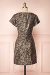 Chiara Black & Gold A-Line Cocktail Dress | Boutique 1861 back view