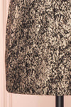 Chiara Black & Gold A-Line Cocktail Dress | Boutique 1861 bottom close-up