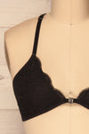 Chiavari Black Lace & Mesh Bralette | La Petite Garçonne Chpt. 2 front close-up