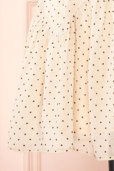 Chiga Short Chiffon Dress w/ Heart Pattern | Boutique 1861 bottom