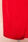Chloee Red Silky Midi Slip Dress | Boutique 1861 bottom
