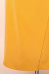 Chloe Yellow Cowl Neck Satin Midi Slip Dress | Boutique 1861 bottom