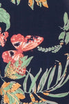 Chloris Navy Floral Palazzo Pants w/ Elastic Waist | Boutique 1861 fabric