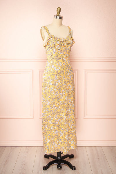 Yellow blue hot sale floral dress