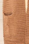 Chunkyss Beige Thick Knit Scarf w/ Pockets | La petite garçonne fabric