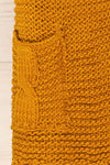 Chunkyss Yellow Thick Knit Scarf w/ Pockets | La petite garçonne fabric