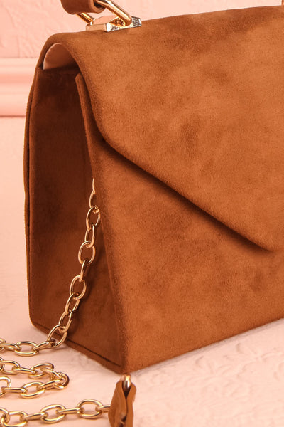 Ciel Nuit Brown Small Crossbody Handbag | Boutique 1861 side close-up