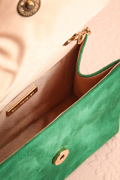 Ciel Nuit Green Small Crossbody Handbag | Boutique 1861 inside view