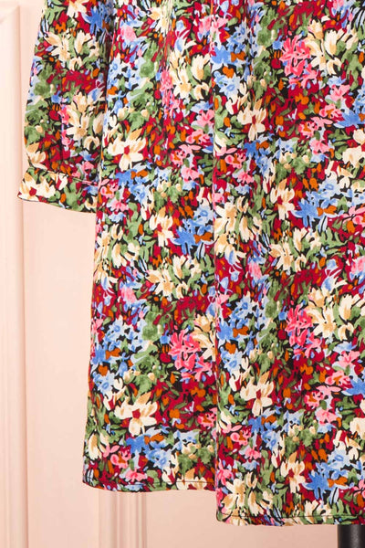 Cieta Short Floral Long Sleeved Dress | Boutique 1861 sleeve