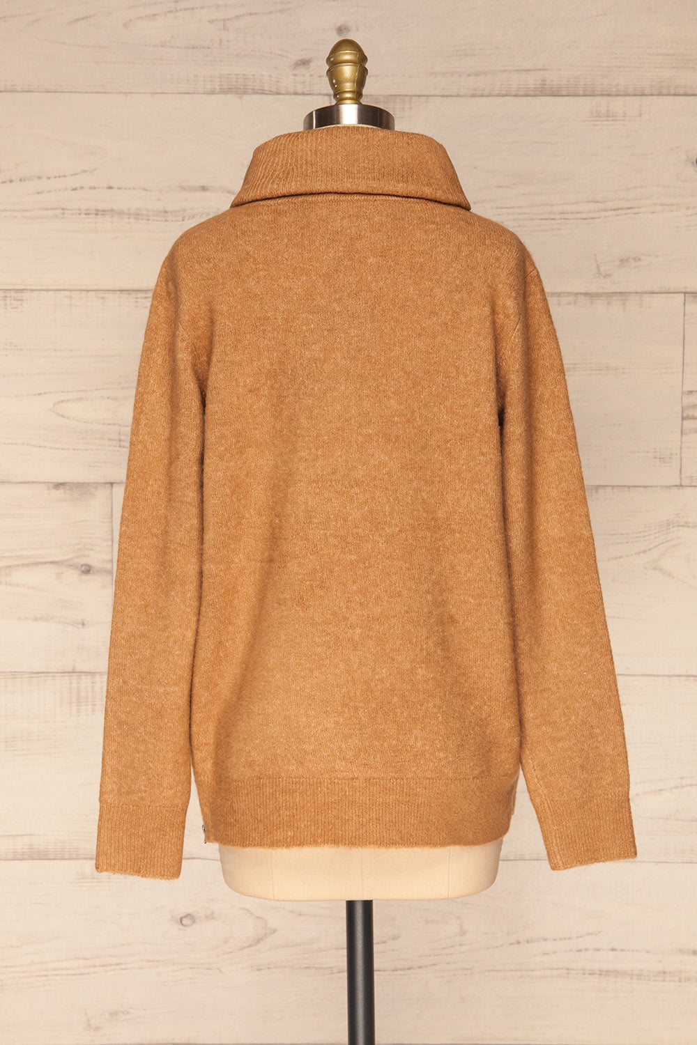 Citadella Camel Turtleneck Knit Sweater back view | La Petite Garçonne