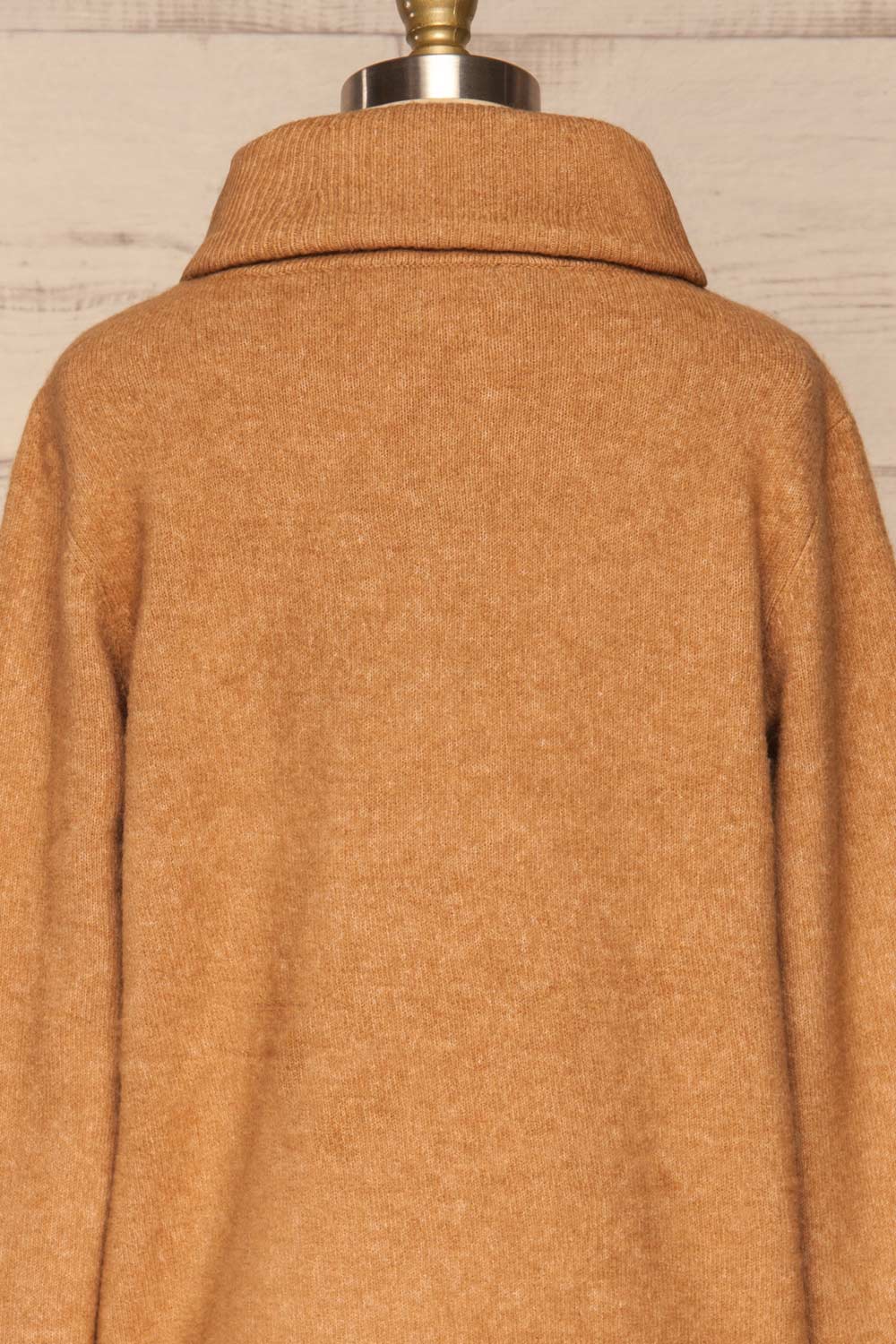 Citadella Camel Turtleneck Knit Sweater back close up | La Petite Garçonne