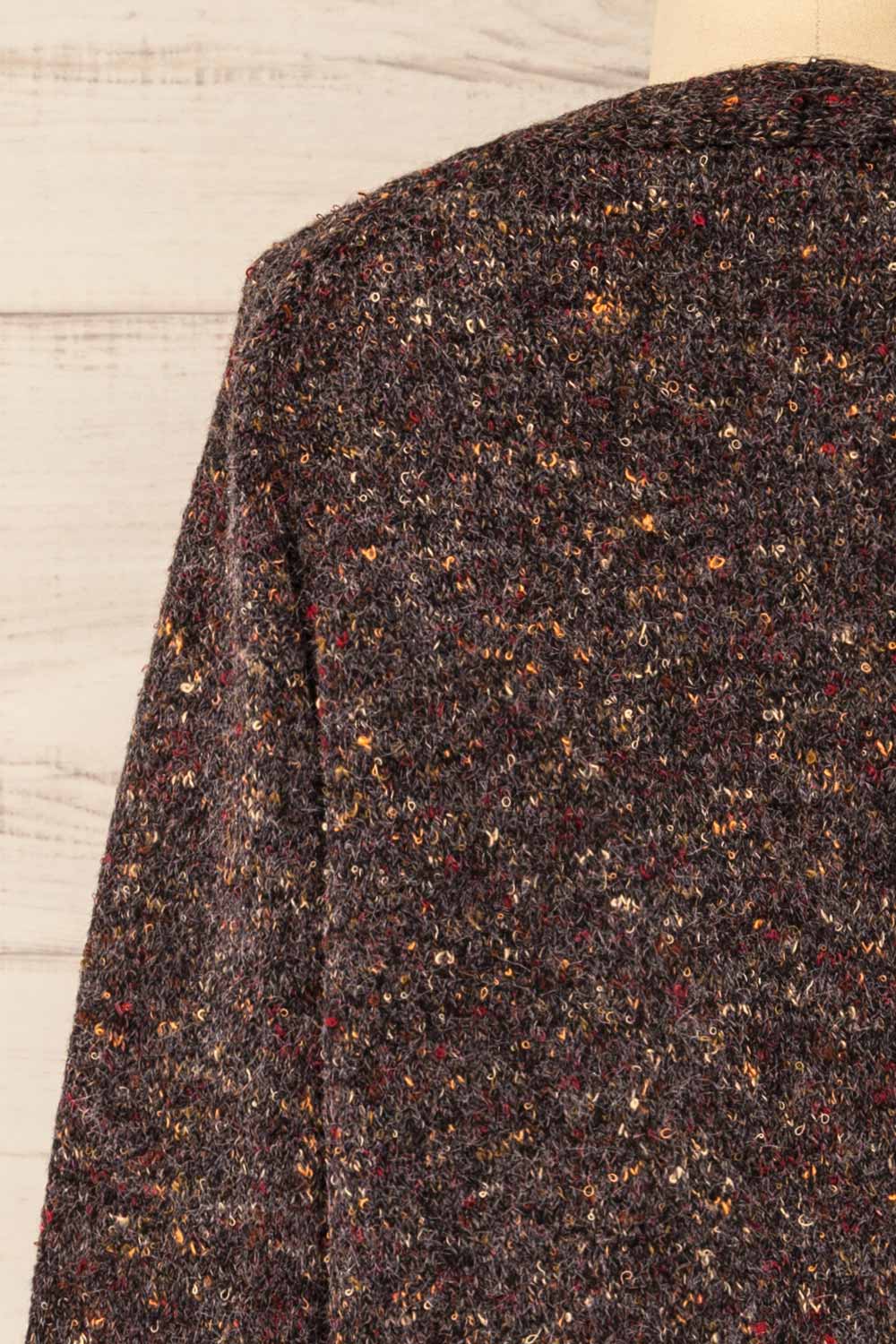 Ciudad Melange Button-Up knit Cardigan | La petite garçonne back close-up