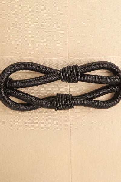 Civis Black Rope Belt w/ Ornement | La petite garçonne close-up