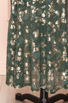 Clary Green Floral Midi Dress w/ Fabric Belt | Boutique 1861 bottom