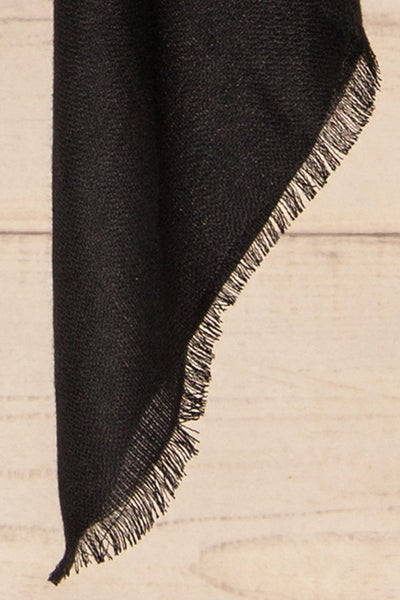 Classiqe Black Soft Knit Scarf | La petite garçonne fabric