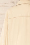 Cleveland Beige Oversized Denim Jacket | La petite garçonne back close-up