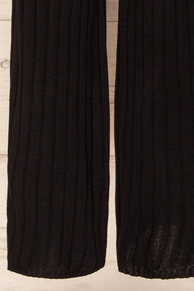 Cloppenburg Black Ribbed Knit Straight Leg Pants | La petite garçonne bottom