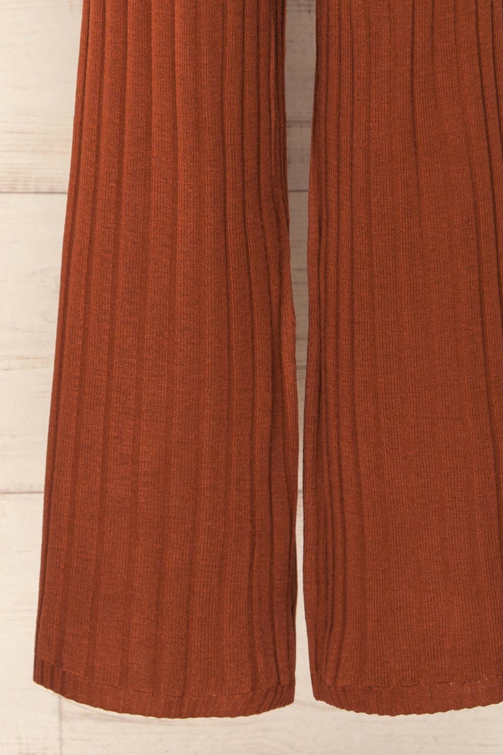 Cloppenburg Rust Ribbed Knit Straight Leg Pants | La petite garçonne bottom