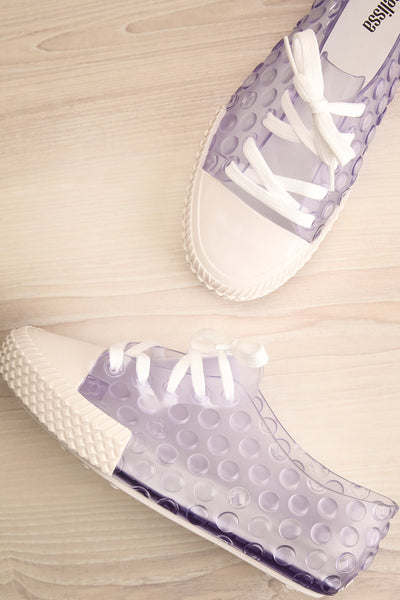 Clotaire Clear Bubblewrap Laced Shoes | La petite garçonne flat view