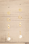 Clux Set of 5 Pairs of Gold Earrings | La petite garçonne