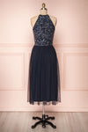 Cocytia Navy Blue Sequin Dress | Robe de Fête back view | Boutique 1861