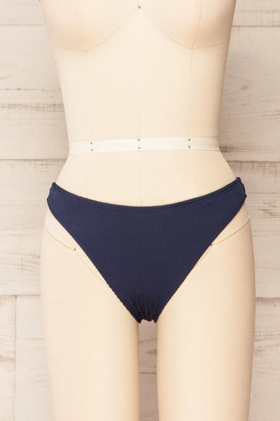 Coent Textured Navy Bikini Bottom | La petite garçonne - Coent Bas de … front view