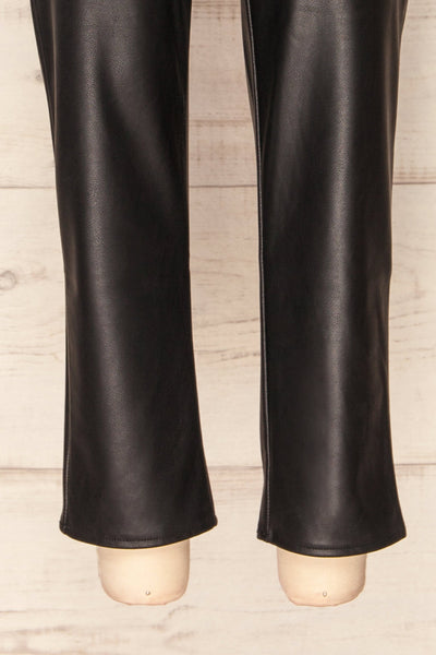 Coglian Black Fitted Faux-Leather Pants | La petite garçonne