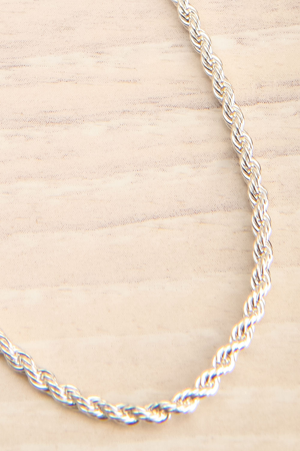 Cognassier Silver Chain Necklace | La petite garçonne flat close-up