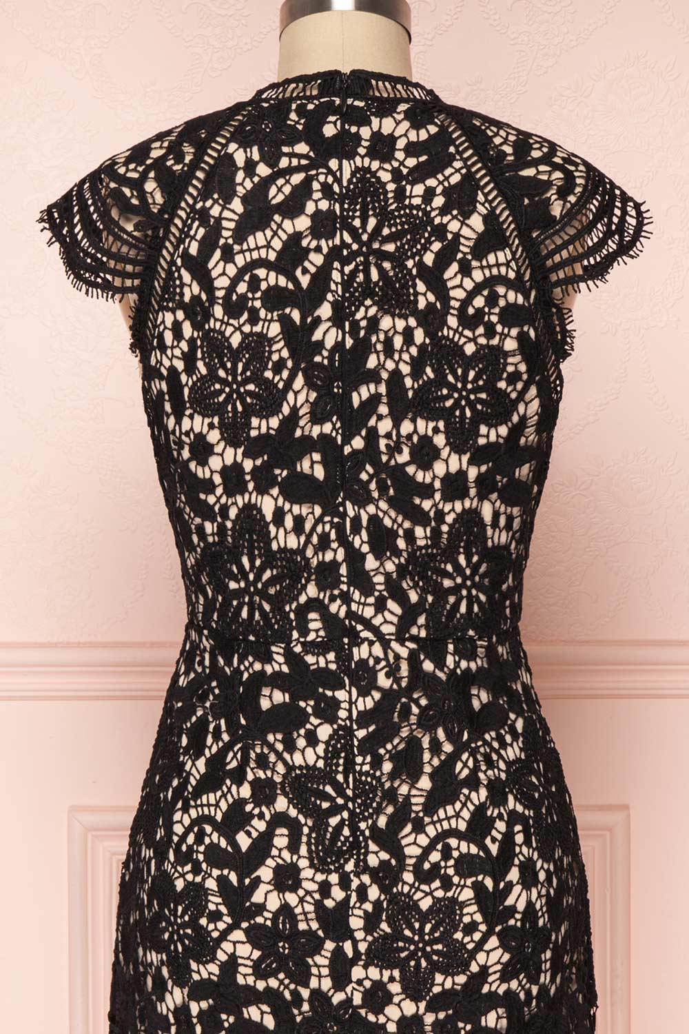 Colihaut Black Lace Fitted Cocktail Dress | Boutique 1861