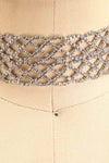 Colligo Silver Crystal Studded Choker Necklace | Boutique 1861 close-up