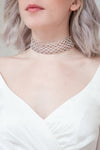 Colligo Silver Crystal Studded Choker Necklace | Boutique 1861 model