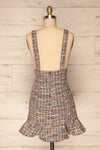 Colmar Colourful Tweed Short Skirt w/ Straps back view | La Petite Garçonne