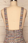 Colmar Colourful Tweed Short Skirt w/ Straps back close up | La Petite Garçonne